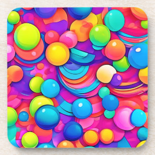 Dessous-de-verre Artwork de bulles arc-en-ciel