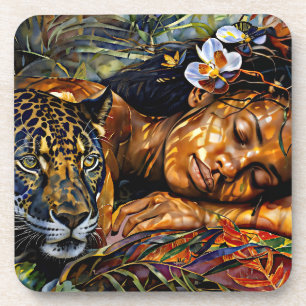 Dessous-de-verre "Arumáya" Fleur de Jaguar - Femmes en Amazonie