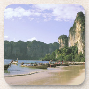 Dessous-de-verre Asie, Thaïlande, Krabi. West Railay Beach, longue