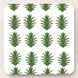 Dessous-de-verre Assiette en papier botanique à feuille verte minim