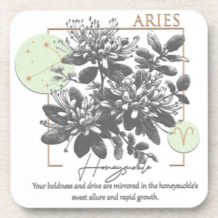 Dessous-de-verre Astrologie/Aries SIGNE Zodiaque Fleur Honeysuckie