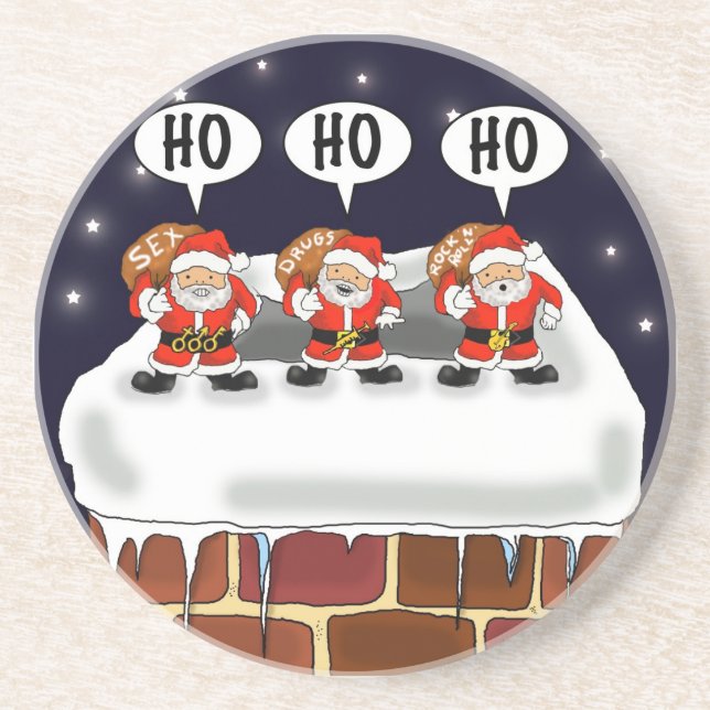 Dessous de verre "attaque des Mini-Santa" - par (Devant)