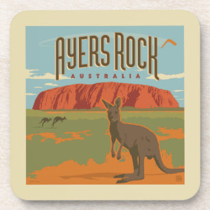 Dessous-de-verre Australie Ayers Rock Kangaroos