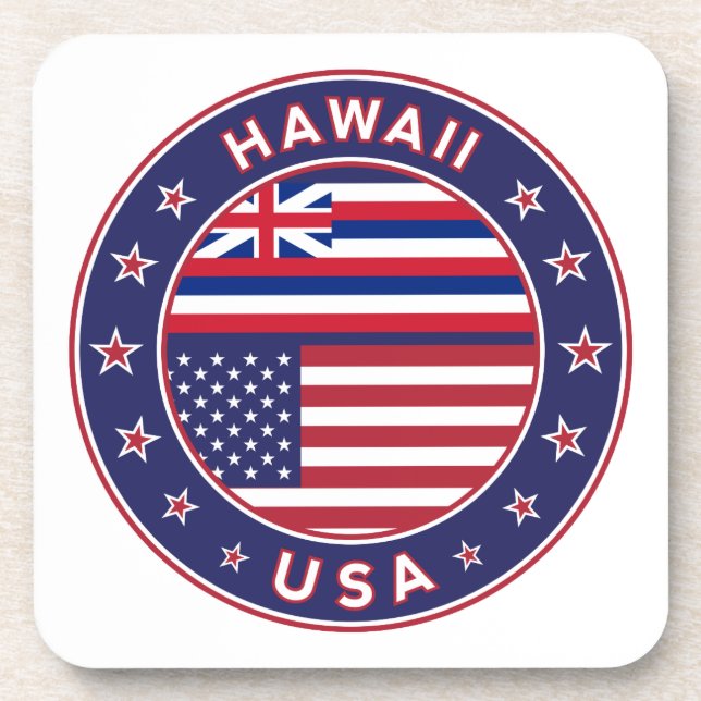 Dessous-de-verre Autocollant Hawaii, Hawaii, USA (Devant)