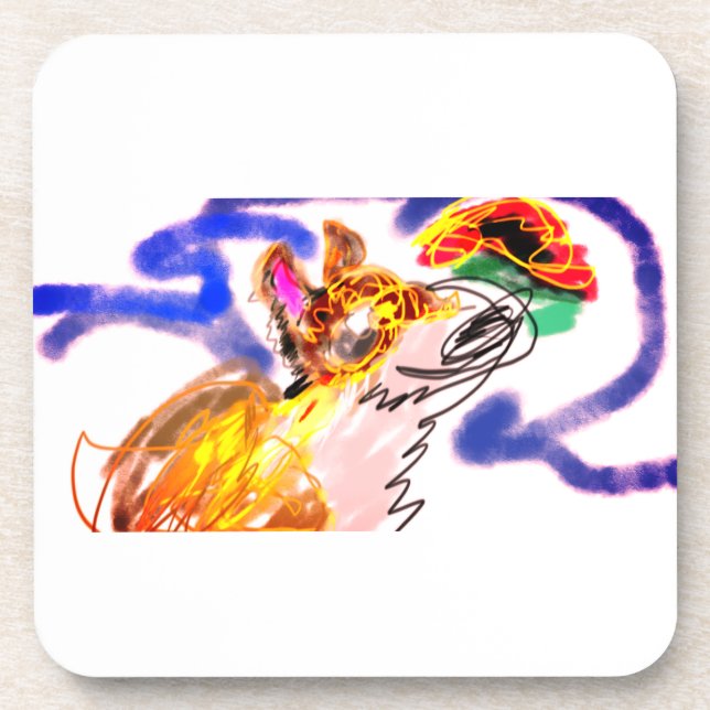 Dessous-de-verre Automne de la course de loup (Devant)