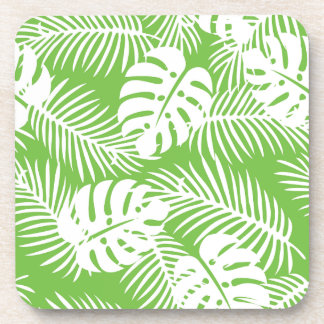 Dessous-de-verre automne tropical, motifs de feuilles d'été