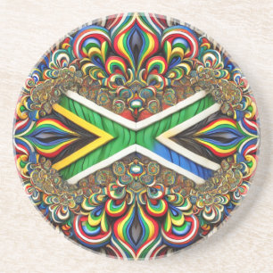 Dessous de verre aux couleurs sud-africaines