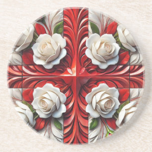 Dessous de verre avec design Rose anglais