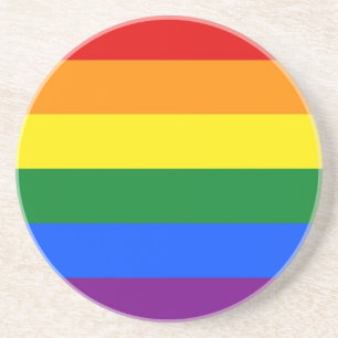 Dessous de verre avec drapeau arc-en-ciel LGBT