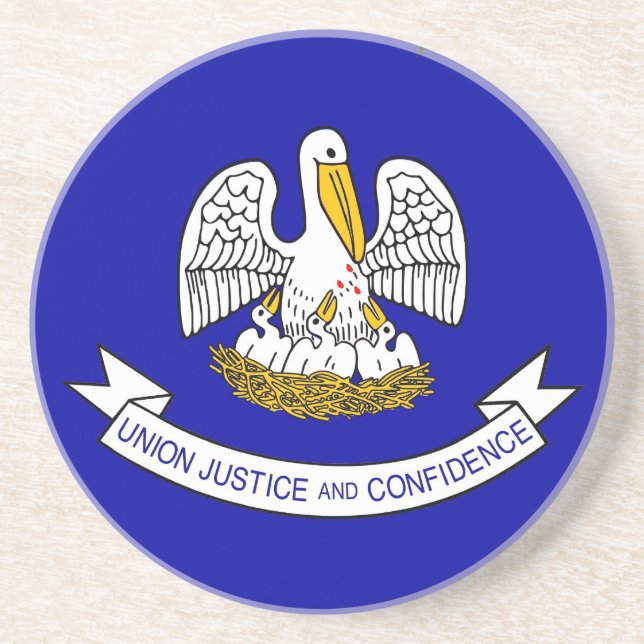 Dessous de verre avec Drapeau de la Louisiane, USA (Devant)