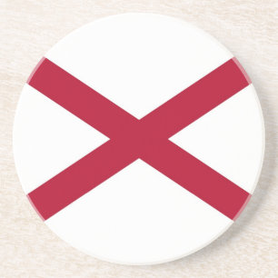 Dessous de verre avec Drapeau de l'Alabama, USA