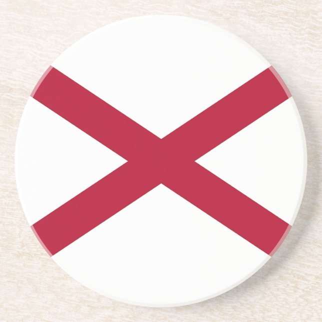Dessous de verre avec Drapeau de l'Alabama, USA (Devant)