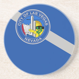 Dessous de verre avec Drapeau de Las Vegas, Nevada