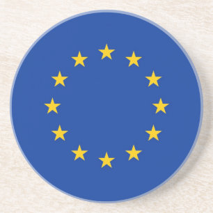 Dessous de verre avec drapeau de l'Union européenn
