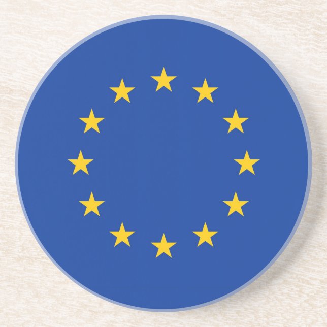 Dessous de verre avec drapeau de l'Union européenn (Devant)