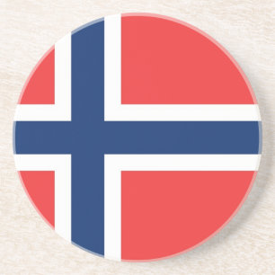 Dessous de verre avec Drapeau de Norvège
