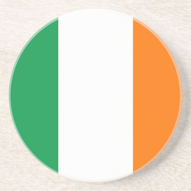 Dessous de verre avec drapeau d'Irlande (Devant)