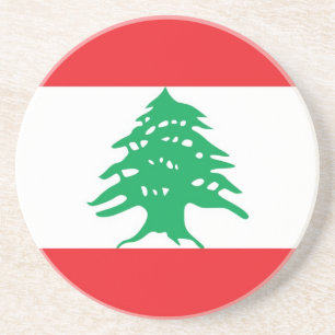 Dessous de verre avec drapeau du Liban