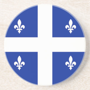 Dessous de verre avec drapeau du Québec, Canada