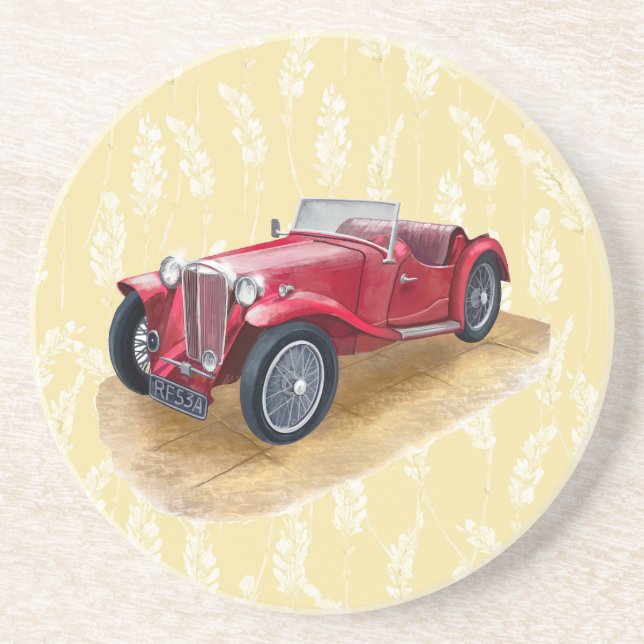 Dessous de verre avec image de voiture classique (Devant)