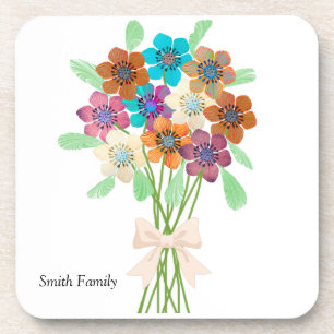 Dessous de verre avec Joli Bouquet Floral