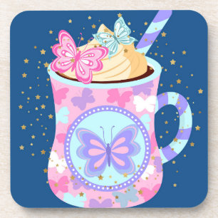 Dessous de verre avec Jolie Mug & Papillons