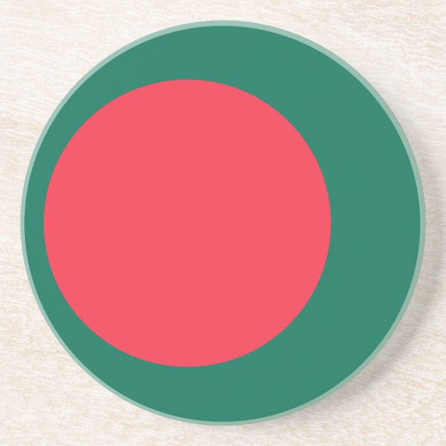 Dessous de verre avec le drapeau du Bangladesh (Devant)