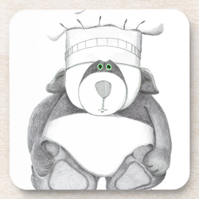 Dessous de verre avec photo de l'ours de Panda (Devant)