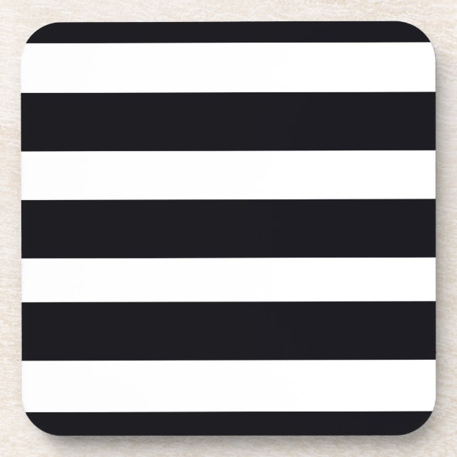 DESSOUS DE VERRE avec STRIPES NOIR et BLANC (Devant)