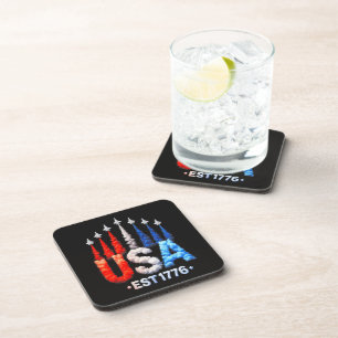 Dessous-de-verre Avions de chasse du 4 juillet Usa Patriotique