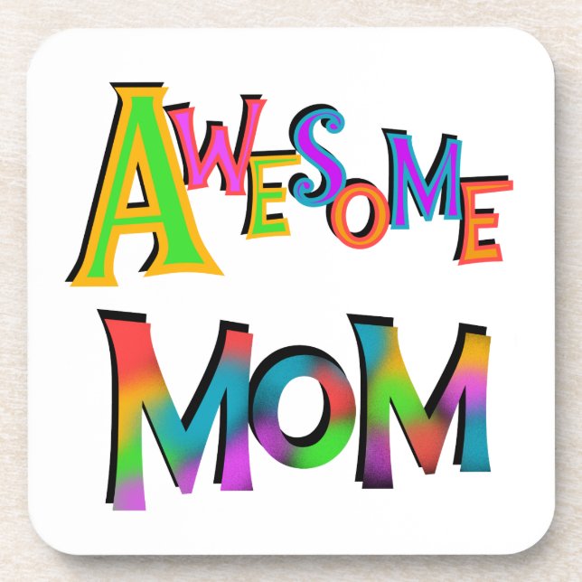 Dessous-de-verre Awesome Maman T-shirts et cadeaux (Devant)