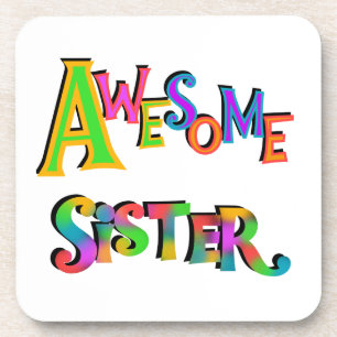 Dessous-de-verre Awesome Soeur T-shirts et cadeaux