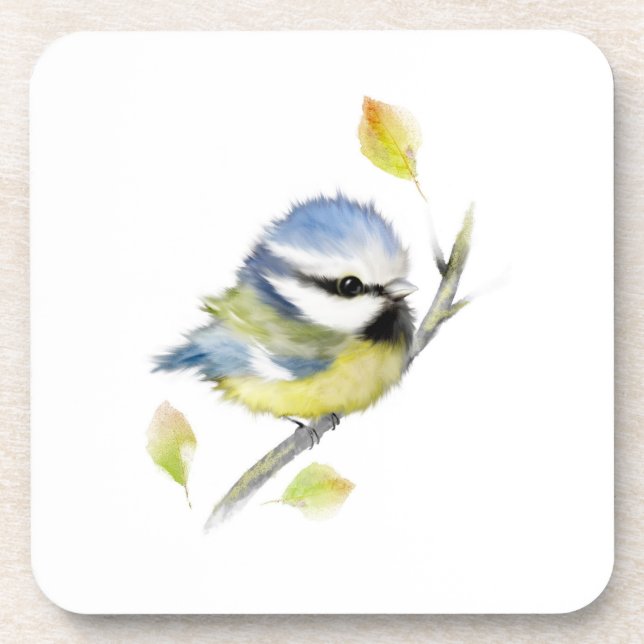 Dessous-de-verre Baby Blue tit Bird (Devant)
