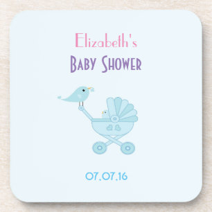 Dessous-de-verre Baby shower Bébé et maman Bluebirds