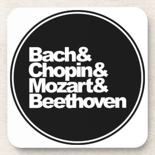 Dessous-de-verre Bach et Chopin et Mozart et Beethoven