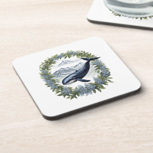 Dessous-de-verre Baleine Physeter macrocephalus avec laurier de mon