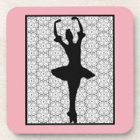 Ballerina Silhouette sur un Motif de mandala du co