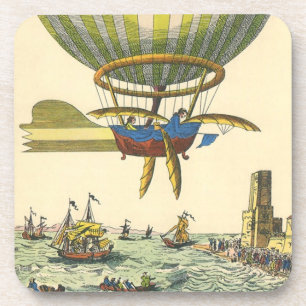 Dessous-de-verre Ballon à air chaud de science-fiction Steampunk vi