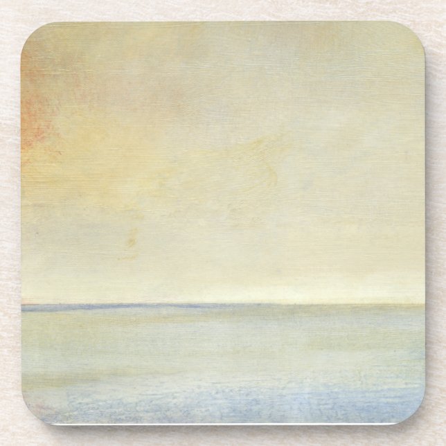 Dessous-de-verre Balnéaire avec coucher de soleil Orange (Devant)