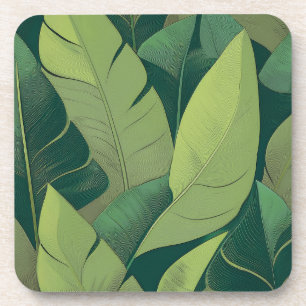 Dessous-de-verre Bananarama Feuilles de bananier hawaïennes -Vert