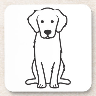 Dessous-de-verre Bande dessinée de chien de golden retriever