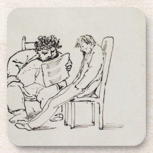 Dessous-de-verre Bande dessinée de William Morris (1834-96) lisant