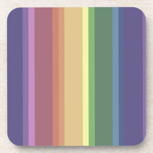 Dessous-de-verre Bandes arc-en-ciel coupées