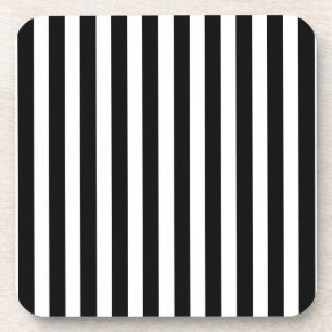 Dessous-de-verre Bandes de bonbons noir et blanc