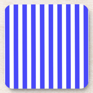 Dessous-de-verre Bandes de bonbons royales bleues et blanches