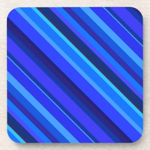 Dessous-de-verre Bandes diagonales bleues