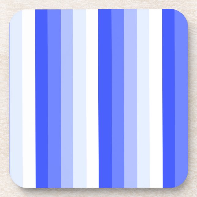 Dessous-de-verre Bandes d'ombre bleu royal (Devant)