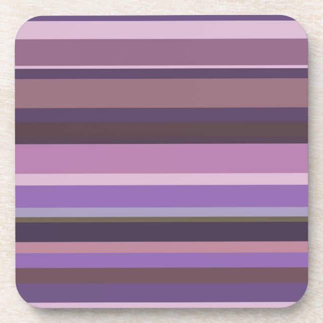 Dessous-de-verre Bandes horizontales mauves (Devant)