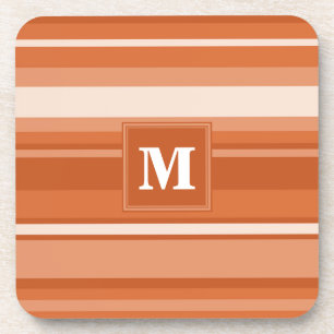 Dessous-de-verre Bandes orange monogrammes