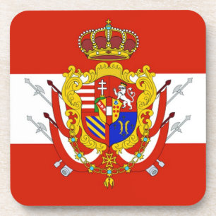 Dessous-de-verre Bannière rouge blanc Grand-Duché de Toscane
